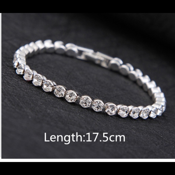 Simulated Diamond Tennis Bracelet - Picture 3 of 3